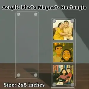 2x5 Inch Clear Acrylic Fridge Magnet
