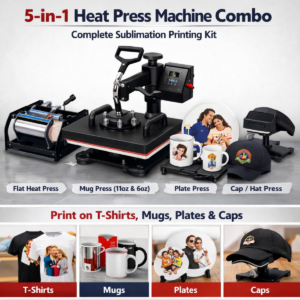 Heat Press Machine 5 in 1 Combo front view