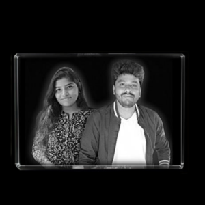 3D crystal cube gift personalized photo
