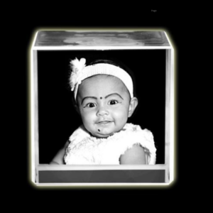 5x5x5 cm 3D crystal cube personalized photo gift