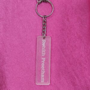 Personalized clear acrylic Spotify keychain with photo and song code