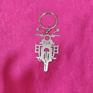Personalized Full Metal Bike Shape Keychain