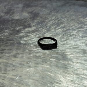Initial Engraved Ring Black Colour