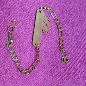 Feather Design Bracelet Gold Colour