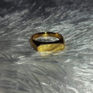 Initial Engraved Ring Gold Colour