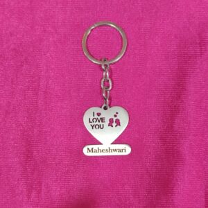Personalized Full Metal Heart Shape Keychain with Photo Printing