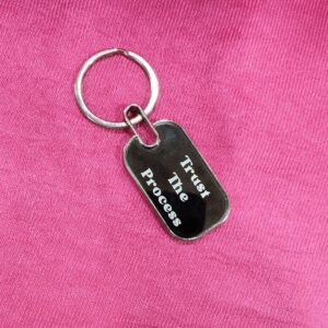Personalized Metal Engraved Keychain Curved Shape