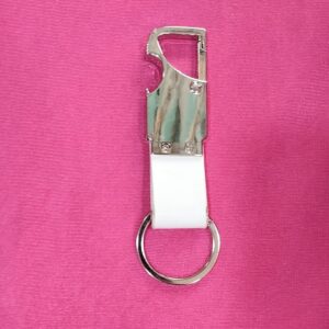 Personalized Metal Hook White Colour Keychain