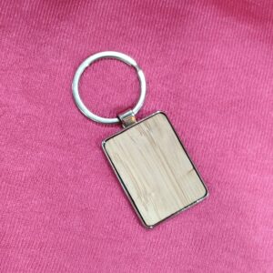 Personalized Engraved Wooden Keychain Rectangle Shape
