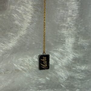 Resin Name Chain Rectangle Shape