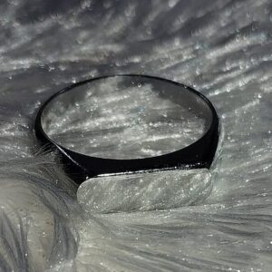 Initial Engraved Ring Silver Colour