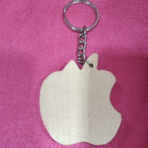 Personalized Engraved Wooden Keychain Apple Shape