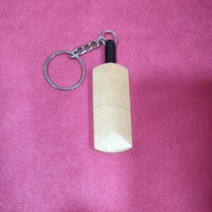 Personalized Engraved Wooden Keychain Bat Shape