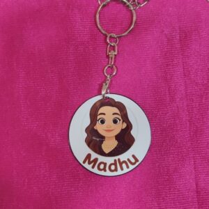 Personalized Full Metal Round Shape Keychain with Custom Photo Printing
