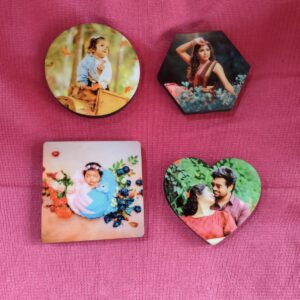 MDF Fridge Magnets Set of 4 Shapes for Sublimation Photo Printing