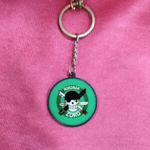 Personalized Metal Glitter Keychain Black Colour Round Shape