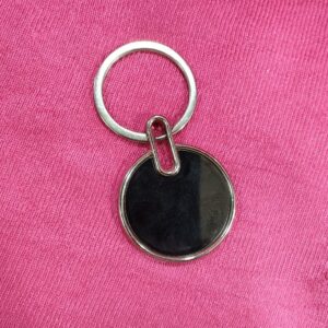 Personalized Metal Engraved Keychain Round Shape