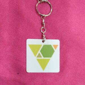 Personalized Full Metal Square Shape Keychain with Custom Photo Printing