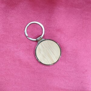 Personalized Engraved Wooden Keychain Round Shape