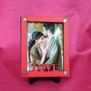 LOVE MDF Double Layer Fridge Magnet with Stand