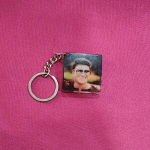 Personalized Acrylic Square Shape Keychain with Custom Printing