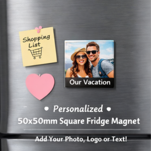 50mm Square Magnet Customized with Logo Photo Text