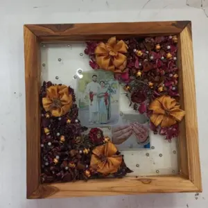10x10 Inch Wood Box Resin Art Frame Decorative Wall Décor