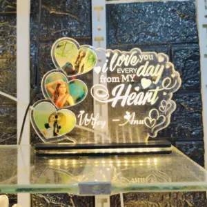 Wifey Acrylic Frame personalized couple LED décor