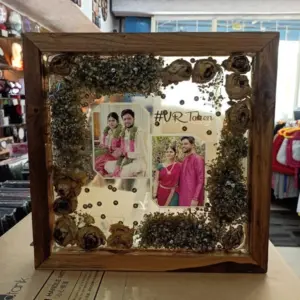 12x12 Inch Wood Box Resin Art Frame Decorative Wall Décor