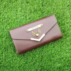 Elegant ladies clutch in dark brown colour for party and events