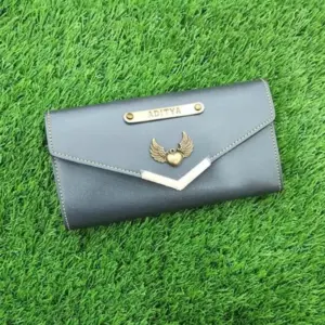 Elegant ladies clutch in grey colour for party and events