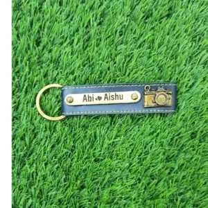 Blue key chain for holding house keys, car keys, and office keys