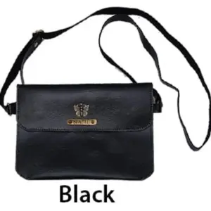 Stylish ladies sling bag in black colour for daily use and travel