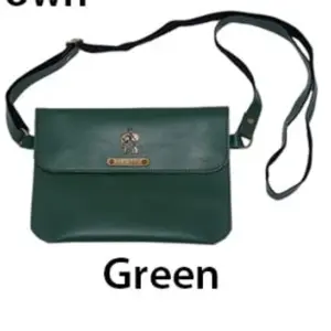 Stylish ladies sling bag in green colour for daily use and travel