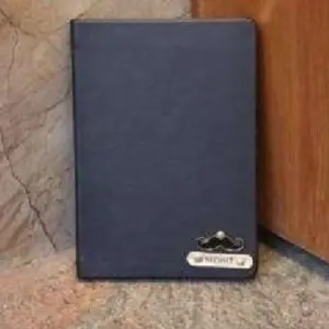 Premium faux leather diary in black colour for writing and journaling