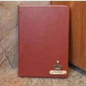 Premium faux leather diary in dark brown colour for writing and journaling