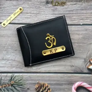 Black multi layer coin pouch wallet made from genuine leather with multiple compartments