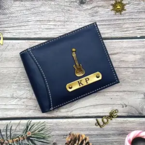 Blue multi layer coin pouch with multiple compartments