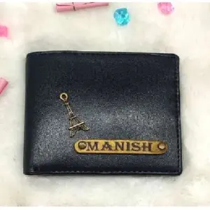 Premium dual tone wallet for men in black colour