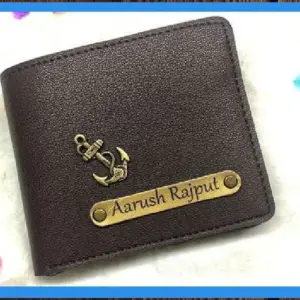 Dark brown imported leather coin pouch wallet with secure coin compartment and card space