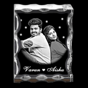 Personalized Rectangle 2D Crystal Cube