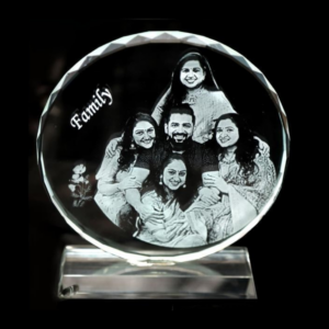 Personalized Round 2D Crystal Cube