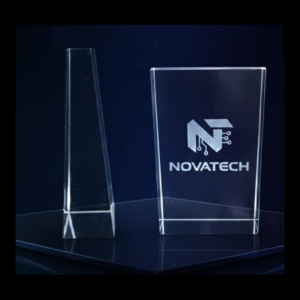 Slant Rectangle Crystal Paper Weight