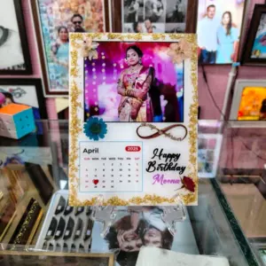 6x8 Inch Acrylic Birthday Theme Resin Art Frame
