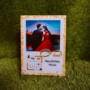6x8 Inches Acrylic Birthday Theme Resin Art Frame
