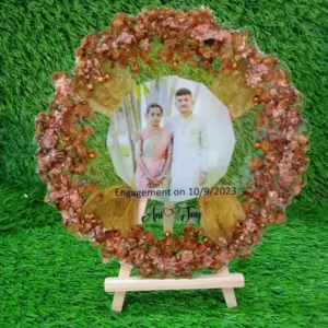 8 Inch Round Agate Garland Preservation Resin Art Frame