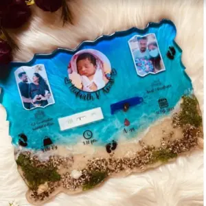 9x12 Inch Sea Theme Baby Keepsake Resin Art Frame