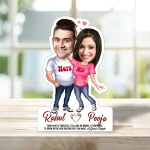 ACC04 His & Hers Couple Caricature Cartoon Frame