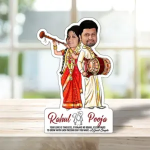 ACC05 Dholak Couple Caricature Cartoon Frame