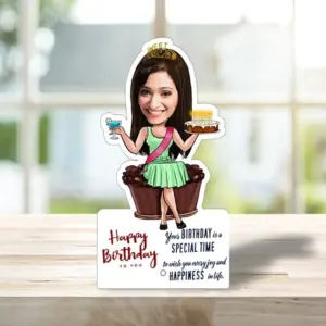 ACC08 Birthday Girl Caricature Cartoon Frame